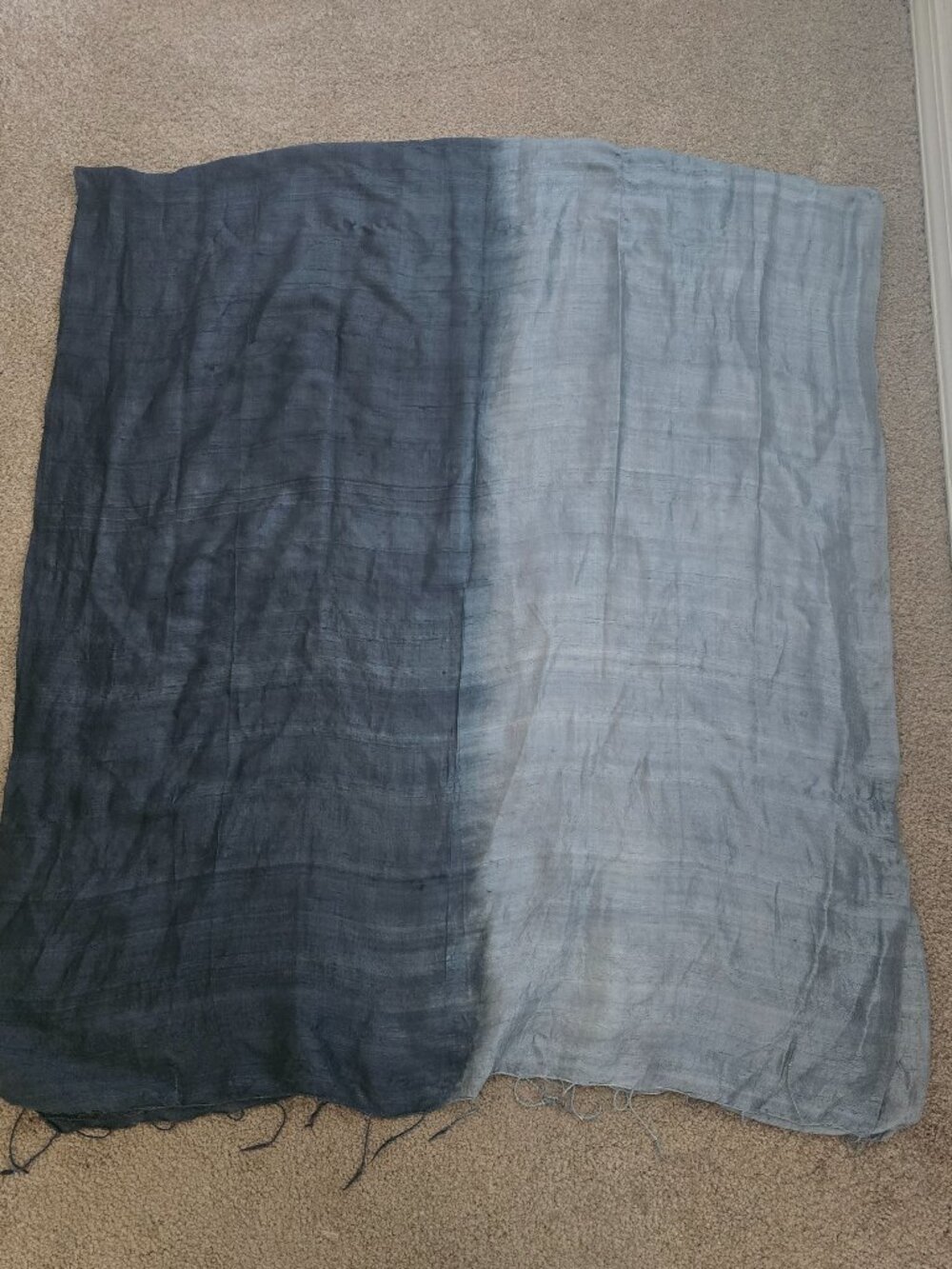 Raw Silk Dip Dye Shawl/Scarf